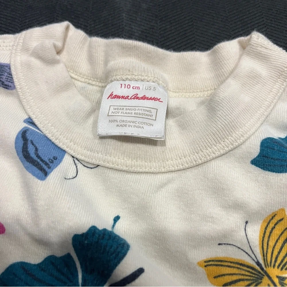 Hanna Andersson Butterfly Print Kids Pajama Set